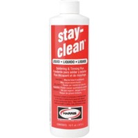 Flux                                                                            Stay Clean   Liquid Flux                                                         - General purpose inorganic acid and salt type flux                               formulated to be active at temperatures optimum                               for a range of solder compositions                                              - Ideal for soldering a variety of base metals including                          copper, brass, steel, nickel and stainless steel, but                         is not suitable for aluminum, magnesium or titanium                             - Effectively removes surface oxide and prevents oxide                            formation during soldering                                                    - Use with tin/lead, tin/antimony,                                                and Stay Brite   solders                                                       - Not recommended for use in electrical or electronic applications                                                    - Meets Commercial Specification                                                  A-A51145C Form B and Federal                                                  Specification OF-506C Type 1 Form B,                                            (canceled 1/9/87)