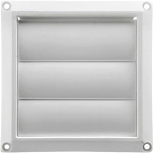 Vent Hoods                                                                      Plastic Louvered Wall Vent                                                      - Tailpiece sold separately