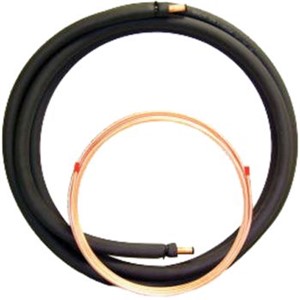 Copper Tube Line Sets                                                           - Soft annealed copper providing quick, efficient and economical field installation                                                                             - Tested in accordance with ASTM E243                                           - Straight or 90   bend available                                                - Insulation meets ASTM C534, E84 and UL 94 in 3/8 , 1/2 , 3/4  and 1  thickness- Available from 15' to 60' lengths in 5' intervals                             - Special orders available on request                                           - Suitable for high pressure refrigerants - R410a                               - Suffix FP = flat packs                                                          3/8" Insulation Line Set