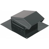 Ventilation Accessories                                                         636 Roof Cap                                                                    - Built-in backdraft damper                                                       and bird screen                                                               - Steel construction with                                                         baked black enamel finish                                                     - Footprint: 10-1/4"W x 11"L