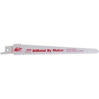 Reciprocating Saw Blades                                                        Variable Pitch Keyhole Profile Wood Cutting Blade BiMetal by Malco              - For rough-in, mild contours in                                                  wood with nails                                                               - Varied tooth sizes permit an overall coarser pitch for aggressive cutting in wood with nails                                                                  - Milled cutting edge                                                           - Prefix B = Bulk 25/Pack