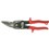 Snips                                                                           Metalmaster   Compound Action Snip                                               - Cuts low carbon cold rolled steel                                             - Non-slip serrated jaws of                                                       wear-resistant molybdenum steel                                               - Self-opening action for fast, effortless feed                                 - Protective safety latch                                                       - Length: 9-3/4"