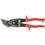 Snips                                                                           Metalmaster   Offset Snip                                                        - Allows straight or circle cuts                                                - Cuts low carbon cold rolled steel                                             - Spring action for fast, effortless feed                                       - Non-slip, textured grips and safety latch                                     - Non-slip serrated jaws of                                                       wear-resistant molybdenum steel                                               - Length: 9-1/4"