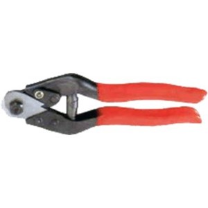 Cutters                                                                         Pocket Wire Rope Cable Cutter                                                   - Hardened steel blade for durability                                           - Spring-loaded for ease of use                                                 - Safety catch                                                                  - Vinyl-coated handles