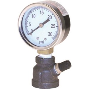 Leak Test Gauges                                                                - Gas gauge testers                                                             - Ideal for pressure testing all                                                  new installation for leaks and                                                passing inspection code                                                         - Special sensitive diaphragm                                                     gauges for more accurate low                                                  pressure reading