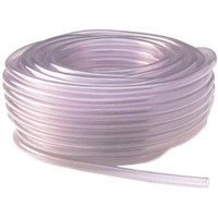 Drain Line Tubing                                                               Clear Vinyl Tubing                                                              - Non-toxic clear vinyl chloride                                                - Resists crimping and kinking                                                  - Maximum  temperature: 140  F                                                   - For air conditioning and                                                        refrigeration condensate drains,                                              condensate pump discharge                                                       lines and humidifier overflows