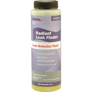 Leak Detectors                                                                  Radiant Leak Finder  Leak Detector                                              - Radiant color and viscous clinging                                              formula exposes the smallest                                                  leaks                                                                           - Freeze-protection, remains                                                      effective down to 0  F