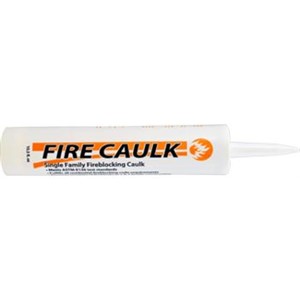 Caulk                                                                           Flame Tech Fire Caulk 136 Fireblocking Caulk                                    - For use in single-family homes and                                              non-rated penetrations applications                                           - Low VOC                                                                       - Tested to ASTM-E136