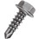 Screws                                                                          Bit-Tip   #2 Screw Hex Washer Head                                               - Taps a matching thread                                                        - Drills its own hole                                                           - Fastens in steel up to .200" thick