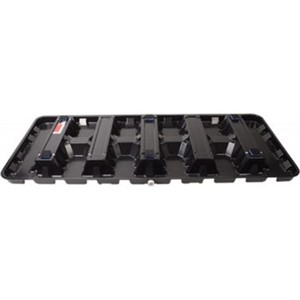 Condensate Drain Pans                                                           High Rise Pan  Kit                                                              - Allows placement of a handler                                                   2-3/4" above the outside lip of                                               pan without mounting blocks                                                     - Molded-in network of risers to                                                  give a 5" lift                                                                - Includes:                                                                     - Condensate Cop  float switch                                                  - (6) E.V.A.  Anti-vibration                                                      pads                                                                          - (1) 3/4" PVC Male adapter