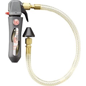 Condensate Drain Line Cleaners                                                  DrainGun  by Charles Gallo Brand & Accessories                                  - Clears condensate drains with                                                   a SWOOSH CO2 cartridge                                                        - Lightweight, portable                                                         - Pressure: 800 psi                                                             - Includes a tapered fitting for                                                  3/8" - 3/4" drain openings                                                    - Environmentally safe and recyclable cartridges