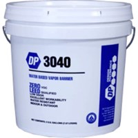 Vapor Barriers                                                                  DP 3040 Water-Based Vapor Barrier                                               - For commercial and residential applications                                   - For indoor and outdoor use                                                    - Crack and peel-resistant                                                      - Water and UV-resistant                                                        - Premium quality                                                               - Low odor                                                                      - LEED Qualified                                                                - Zero VOC