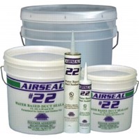 Duct Sealants                                                                   AirSeal 22 Smooth Water Based Duct Sealant                                      - Seals all types of HVAC duct                                                    systems including metal,                                                      fiberglass duct board and                                                       flex duct                                                                       - Cures to tough flexible film                                                  - Fast dry time                                                                 - Formulated for indoor and                                                       outdoor use                                                                   - Pressure: 12"wc                                                               - Excellent mold and mildew resistance