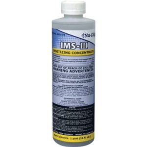 Ice Machine Maintenance                                                         IMS-III Sanitizing Concentrate                                                  - Sanitizes hard, non-porous surfaces                                             to eliminate odors and slime                                                  - Controls mold and mildew formation                                            - No rinsing required                                                           - For general use in ice machines,                                                ice cream dispensers and other                                                food processing equipment                                                       - EPA Registered