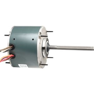 Motors                                                                          Condenser Fan Motor                                                             - Installs with all standard 48 frame mounting brackets                         - Permanent split capacitor                                                     - 208/230V, 60Hz                                                                - Shaft up, shaft down, or belly band mounting                                  - Capacitor: 370VAC                                                             - Ball bearings                                                                 - Automatic thermal overload                                                    - Class B insulation                                                            - CW/CCW Electrically reversible rotation                                       - Single speed                                                                  - 1/2" Shaft diameter - 30" Leads