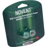 Novent   Locking Refrigerant Caps                                                - Seals service valve to prevent leaks                                          - Help prevent illegal venting or                                                 accidental mixing of refrigerant                                              - Color-coded for easy identification                                           - Corrosion-resistant                                                           - Resists crushing and removal                                                    without key                                                                   - Integral torque limiter                                                         Silver 1/4" Thread Any Gas Refrigerant Cap