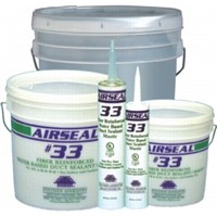 Duct Sealants                                                                   AirSeal 33 Fiber Reinforced Water Based Duct Sealant                            - For indoor and outdoor                                                          applications                                                                  - Fiber reinforced, water based                                                 - Seals all types of HVAC duct                                                    systems including metal,                                                      fiberglass duct board and                                                       flex duct                                                                       - Mold and mildew-resistant