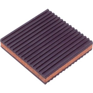 Anti-Vibration Pads                                                             Rubber/Cork Anti-Vibration Pad                                                  - Elastomeric oil-resistant padding                                             - Withstands 50 lbs per square inch                                             - Cork is laminated between                                                       (2) corrugated pads