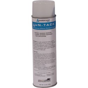 Cleaners                                                                        Un-Tack  Adhesive Remover & Cleaner                                             - Designed to remove                                                              Travel-Tack                                                                   spray adhesives                                                                 - Removes adhesives                                                               and contact  cement from                                                      vinyl, plastics, most                                                           fabrics, rubber & glass                                                         - Prepares surfaces for rolled                                                    sealants and butyl tape and                                                   other adhesives