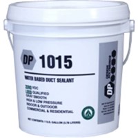 Sealants                                                                        DP 1015 Water-Based Duct Sealant                                                - For commercial and residential applications                                   - High velocity duct sealant                                                    - Crack, peel, mold, mildew,                                                      and sag-resistant                                                             - Water and UV-resistant                                                        - Zero VOC                                                                      - Use up to 15" water column pressure                                           - LEED Qualified                                                                - UL Listed