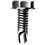 Screws                                                                          High Head Pro Point   Screw                                                      - Self-drilling screws for heavy-gauge                                          - For use on steel up to 3-16" thick                                            - Thread designed to propel the screw through                                     steel with no strip-out                                                       - Serrated edge to prevent backing out of the screw                             - Precision formed drill point                                                  - Sharp, non-walking point                                                      - Zinc-plated