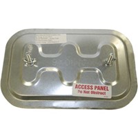 Access Doors                                                                    F2 Hi-Temp Sandwich   Access Door                                                - 16 Gauge black iron backing plate                                             - Rated to 2300  F                                                               - Tested to 20" and negative                                                      10" WG with no leakage noted                                                  - Smooth inside surface                                                           to reduce friction                                                            - Provides easy access into                                                       high-temperature duct systems                                                 - Zinc-coated wing nuts are easily                                                turned by hand with no wrenches required