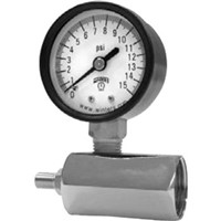 Economy Test Gauges                                                             - Valve body is chrome/nickel plated                                            - Steel case                                                                    - Adapts to 3/4" MPT                                                            - Brass movement, socket, tube                                                    2" Economy Gas Test Gauge                                                     - 3/4" FPT Adapter                                                              - CRN Registered                                                                - 5-Year warranty