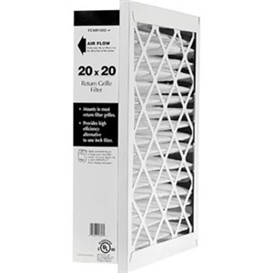 Replacement Media Filters                                                       MERV 10 Return Grille Media Air Filter                                          - Provides a high efficiency, long life alternative to a 1" filter              - Patented design, unique to the industry, captures a significant                 amount of the airborne particles, in the air that circulates through the filter                                                                               - Mounts in most return filter grilles                                          - Exclusive frame design nests properly into place                              - Pleated for greater media capacity                                            - Low pressure drop provides a comfortable air flow                             - Maintains equipment efficiency longer than standard filters                   - Static pressure drop: 0.12 at 300 FPM                                         - Efficiency ranges are defined for small particles - E1 = 31% 0.3 to 1.0 Microns; medium particles                                 - E2 = 61% 1.0 to 3.0 Microns; and large particles                              - E3 = 86% 3.0 to 10.0 Microns                                                  - Efficiency ratings are based on American Society of Heating,                    Refrigerating and Air-Conditioning Engineers Standard 52.2 1999