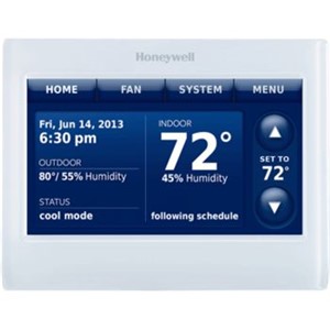 Prestige   Thermostats and System Kits                                           Prestige   HD IAQ 2-Wire Color Touchscreen 7-Day Programmable Thermostat System  - Up to 4 heat/2 cool heat pump or 3 heat/2 cool conventional                   - Selectable for residential or light commercial use                            - Automatic or manual selectable changeover                                     - High definition color touchscreen thermostat                                  - (3) Assignable outputs to control humidification, dehumidification, and ventilation                                                                           - (4) Sensor inputs for wired sensors or dry contact devices                    - Meets commercial code and is title 24 compliant                               - Control heating, cooling and IAQ equipment with only (2) wires                  at the thermostat to the equipment interface module                           - Smart schedule programs in seconds for any lifestyle - Patented interview based programming and installer setup                      - Delta T alerts and diagnostics informs customers when their system              is not performing as expected with instructions to contact the dealer         - All Prestige   IAQ kits come standard with a return and                          discharge air temperature sensor to measure Delta T                           - Keeps a searchable history of alerts and setting changes to the thermostat to   determine if there is a system malfunction or if the issue was caused by user error                                                                           - USB Port can transfer installer setup, customize reminders, customize events    and holidays to multiple thermostats, and add the dealer's full color businesslogo on the screen                                                              - Tri-lingual: English, French and Spanish display options                      - Hardwire- Thermostat terminals: R, C then RedLINK  equipment interface module to          RedLINK  accessories including the RedLINK  internet gateway,  portable       comfort control, wireless outdoor sensor and wireless indoor sensor             - Kit terminals: R, RC, RH, C, W-O/B, W2-AUX1, W3-AUX2, Y, Y2, G, A-L/A, U1, U1,  U2, U2, U3, U3, S1, S1, S2, S2, S3, S3, S4, S4, A, B, C, D                    - Thermostat dimensions: 3-15/16"H x 6-7/8"W x 1-1/2"D                          - Display: 8.06 square inch                                                     - Arctic white                                                                  - 5-Year limited warranty