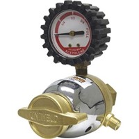 Regulators                                                                      Patriot Series Light-Duty Single-Stage Regulator                                - 1-1/2" Gauges with                                                              protective rubber                                                             gauge boots                                                                     - Brass body                                                                    - Outlet connections:                                                           - "A" 3/8"-24 (M)                                                               - "B" 9/16"-18 (M)                                                              - UL Listed                                                                     -                                                                               -                                                                                 * Blow off disc type pressure relief for low pressure gauge protection only