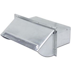 Wall Vent Caps                                                                  Aluminum Wall Cap with Screen                                                   - For use with rigid ductwork                                                   - Spring-loaded damper