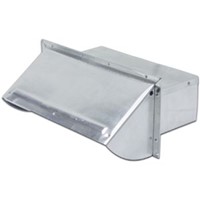 Wall Vent Caps                                                                  Aluminum Wall Cap with Screen                                                   - For use with rigid ductwork                                                   - Spring-loaded damper