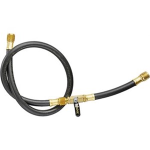 Plus II  Heavy-Duty Combination Charging/Vacuum Hoses                           Plus II  Heavy-Duty Hose with 3/8" Flare x 45   Fittings                         - Operating temperature:                                                          -22   to 176  F                                                                 - Minimum burst: 3,000 psi                                                      - Maximum operating pressure:                                                     600 psi                                                                       - Minimum bend radius: 8"