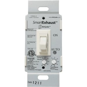 Switches                                                                        SmartExhaust  Delay Timer Fan/Light Switch                                      - Includes matching wall plate                                                  - 15A, 120V Single-pole                                                         - UL Listed