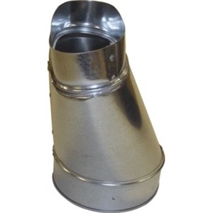 Galvanized Oval Pipe & Fittings                                                 Galvanized Round to Oval Straight Boot