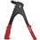 Riveting Tools                                                                  Economy Hand Riveter                                                            - 8" Length                                                                     - Lightweight, compact size                                                     - Spring return handle and vinyl                                                  contour grip                                                                  - Rugged steel construction                                                     - Handle latch                                                                  - NOT for use with 5/32"or 3/16"                                                  steel rivets                                                                  - Stores (4) nosepieces: 3/32", 1/8", 5/32", and 3/16"