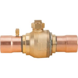 Ball Valves                                                                     Integra-Seal   Ball Valve (Sweat)                                                - Service temperature range:                                                      -40   to 300  F                                                                 - Forged brass body and steel cap                                               - Working pressure: 800 psig                                                    - No synthetic o-ring seals                                                     - Polished brass or carbon steel ball                                           - Suffixes:                                                                     - WA-**ST = Less access fitting                                                 - WAS-**ST = With access fitting                                                - UL and cUL Listed