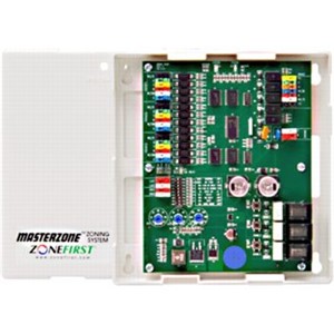 Mastertrol  Zone Control Panels                                                 3-Zone 2-Stage Heat Pump Control                                                - For use with 24VAC                                                              motors only                                                                   - Universal 2- or 3-zone panel                                                    for heat pumps, dual fuel, and                                                conventional 2 heat/2 cool                                                      - 24V                                                                           - Built-in DIP switches                                                         - ZPS Sensor for capacity control                                               - Color-coded, push-in terminal blocks