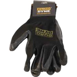 Gloves                                                                          Nitrile-Dipped Glove                                                            - Nitrile-coating                                                               - 13-Gauge polyester knit shell                                                 - Extremely comfortable for                                                       prolonged wear                                                                - Durable to last through multiple                                                launderings                                                                   - One size fits all