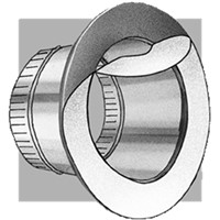Galvanized Sheet Metal Pipe & Fittings                                          - Union made in the USA                                                           GreenSeam   Spun Press-On Collar (Crimp x Press)                               - GSI Collars are designed and tested                                             to surpass SMACNA Class 3 Leakage                                             Standards.*                                                                     - Pre-sealed with gasket made of EPDM                                             rubber and proprietary co-polymer                                             - Zero VOCs                                                                     - Galvanized steel (ASTM A653 and A924)                                         - G-60 Galvanized coating (ASTM A653 and ASTM A90)                              - Available in metals**:                                                        - G-90 Galvanized steel - Aluminum (ASTM B209 Alloy 3003 Temper H14)                                    - 304 Stainless steel (ASTM A480 2B finish)                                     - Pressure rating: designed per SMACNA Third Edition 2005 Section 4.8 Figure 4-6 Branch Connections                                                             - Dimensional Tolerance:   1/4"                                                   GreenSeam   Spun Press-On Collar with 2" Standoff and Damper (Crimp x Press)   - Includes Rossi hardware with 3/8" solid rod