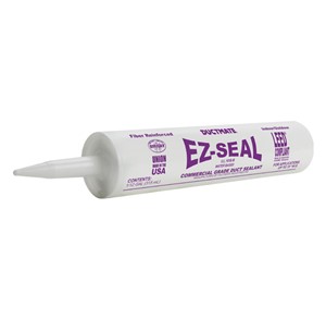 Sealants                                                                        EZ-seal  Commercial Grade Duct Sealant                                          - For use indoors and outdoors in                                                 applications up to 10" WG                                                     - Fiber-reinforced                                                              - Mold, water and UV-resistant                                                  - Paintable with latex-based paint                                              - Remains flexible                                                              - LEED   Compliant                                                               - cULus Classified                                                              - UL Listed