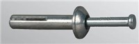 Fasteners                                                                       HP Term Bar Nail-In                                                             - For use with Carlisle   termination bar or seam fastening plate to secure membrane to concrete block, brick or structural concrete walls                       - Zinc-plated steel pin provides corrosion-resistance                           - Zinc alloy body provides excellent holding power                              - Rounded head                                                                  - 1,000/Box