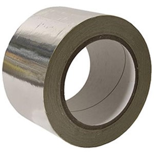 Foil Tape                                                                       288 AWF Aluminum Foil Tape                                                      - Pressure sensitive tape with a performance acrylic adhesive system            - Flexible aluminum foil backing blends into basic facing patterns and conforms to irregular surfaces                                                           - Functions as a vapor barrier                                                  - Release liner provides easy removal                                           - Dead soft aluminum foil backing                                               - Backing thickness: 2 mils                                                     - Total thickness: 3 mils                                                       - Tensile strength: 17 lbs/in                                                   - Temperature range: -4   to 248  F                                               - UL 723 Rated