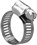 Hose Clamps                                                                     Adjustable 300 Series Hose Clamp                                                - Adjustable worm drive                                                         - Stainless steel 1/2" band                                                     - Plated 5/16" slotted hex head                                                   screw and housing                                                             - 100% Interlock construction                                                   - 1-Piece housing                                                               - Spot weld-free design