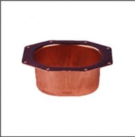 Gutters                                                                         K-Style Square Copper Outlet with "Lock-In" Design