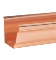 Gutters                                                                         K-Style Straight Back Copper Gutter