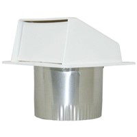 Eave Vents                                                                      Plastic Eave Vent Exhaust Cap with Tailpipe                                     - Polypropylene molded plastic                                                  - Pre-drilled mounting holes                                                    - Back draft damper                                                             - 3" Tailpipe                                                                   - Locking ring connection on back                                               - Use for bathroom fan or dryer vent